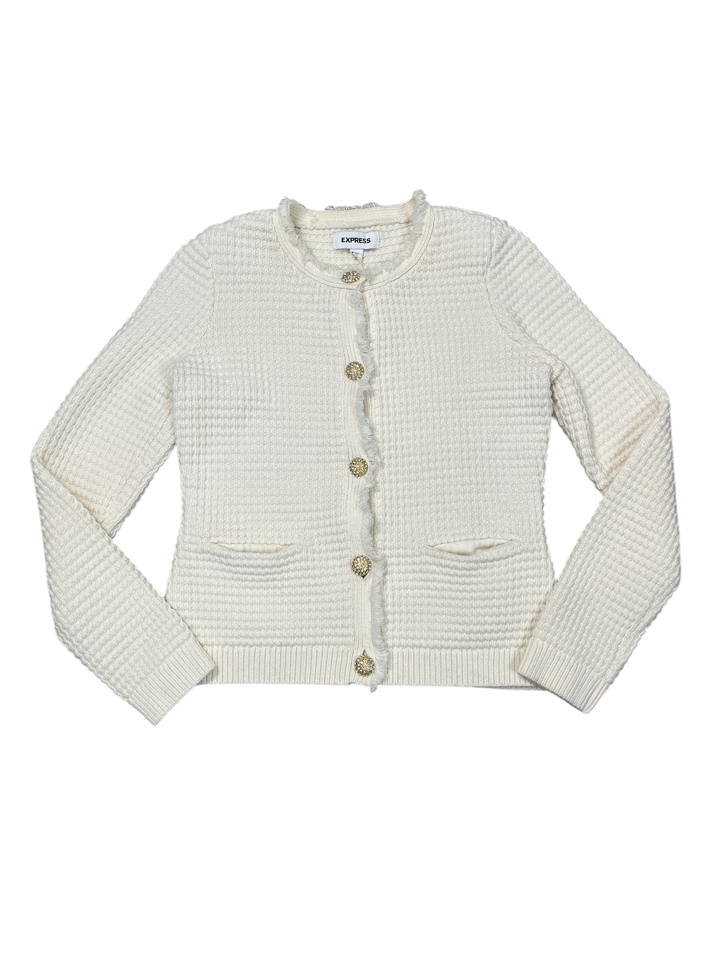 Blazer By Express In Cream, Size:M