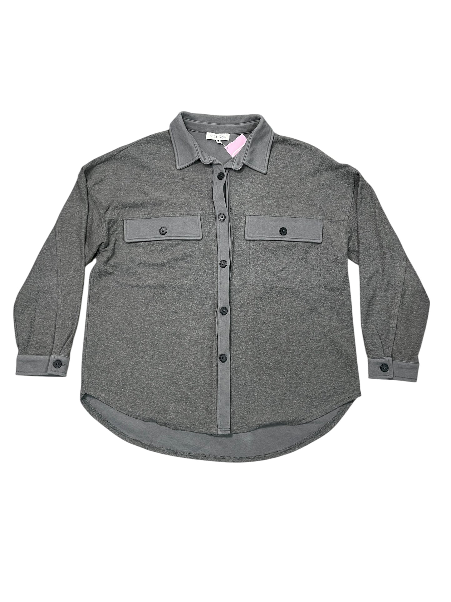 Jacket Shirt By Vici In Grey, Size:Xl