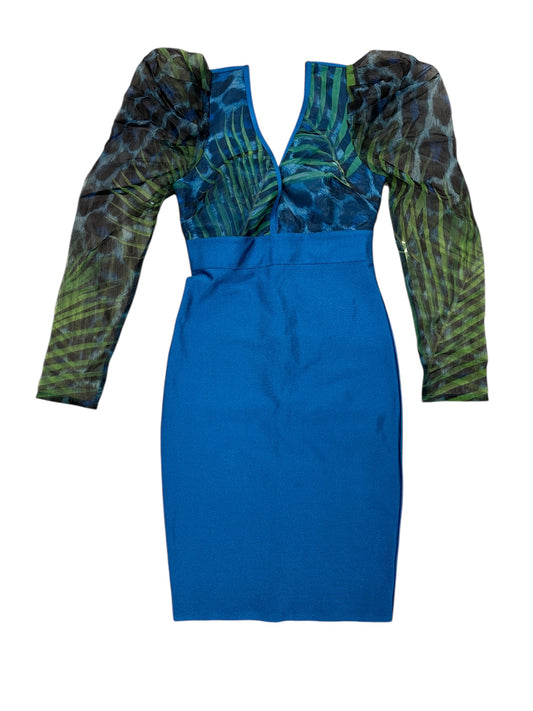 Dress Party Midi By Clothes Mentor In Blue, Size:M