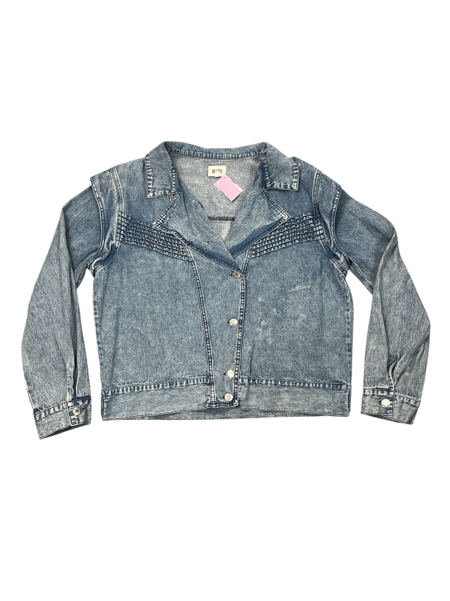 Jacket Denim By Bibi In Blue Denim, Size:L