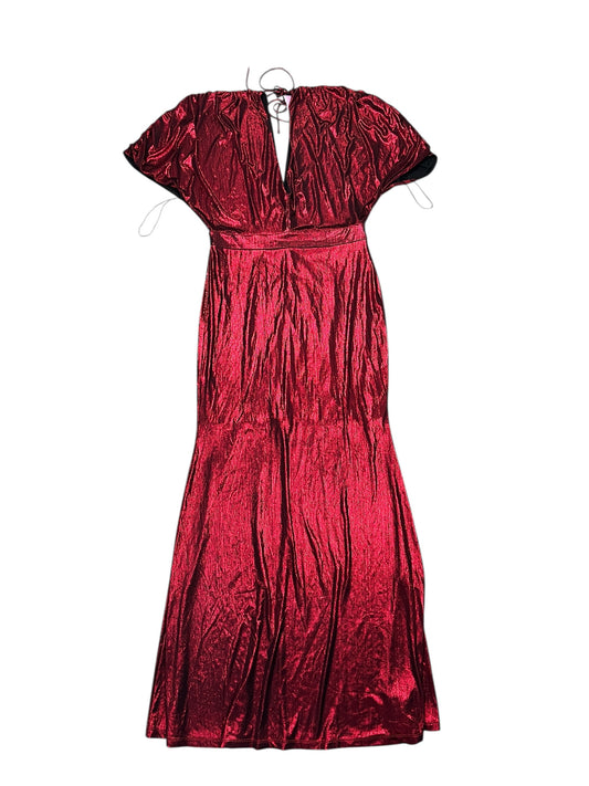 Dress Party Long By Clothes Mentor In Red, Size:1X