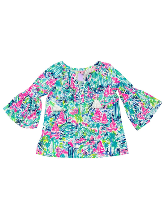 Blouse 3/4 Sleeve By Lilly Pulitzer In Multi, Size:M