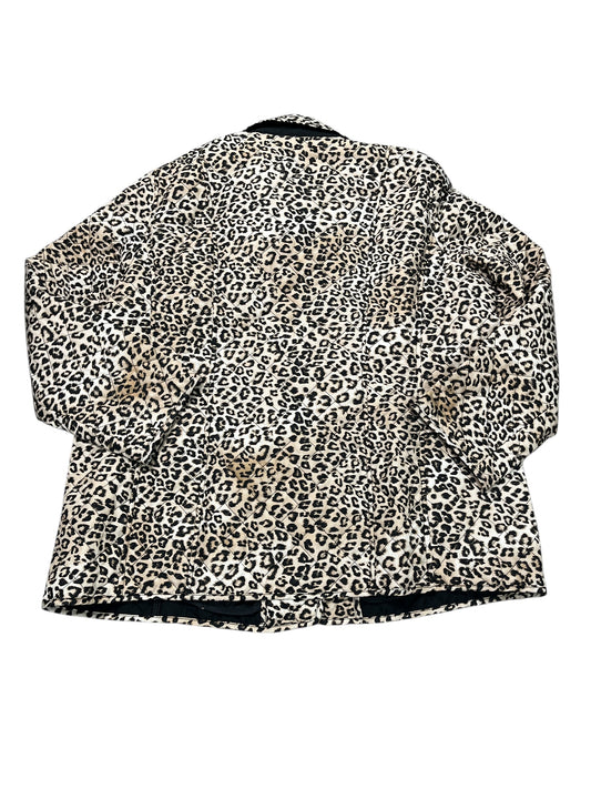 Jacket Puffer & Quilted By Chicos In Leopard Print, Size:1X