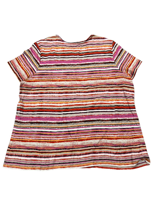 Top Ss By Croft And Barrow In Striped Pattern, Size:2X