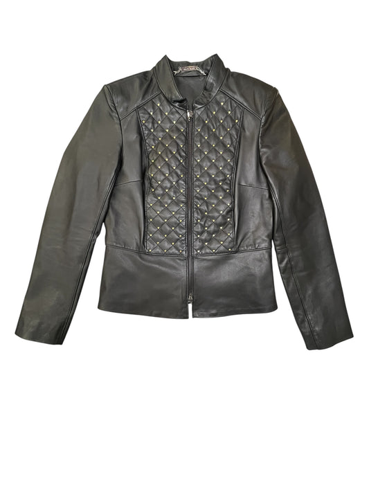 Jacket Moto By White House Black Market In Black, Size:Xs