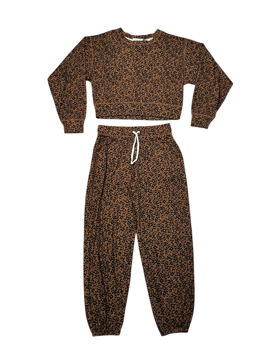 Pants Set 2Pc By Double Zero In Animal Print, Size:M
