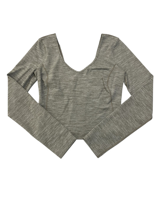 Athletic Top Ls Crewneck By Lululemon In Grey, Size:S