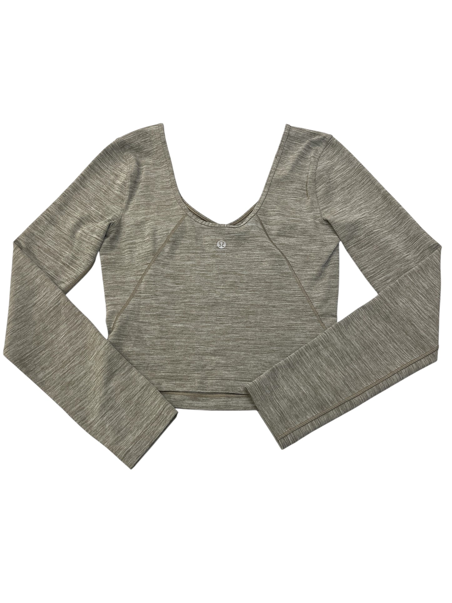 Athletic Top Ls Crewneck By Lululemon In Grey, Size:S