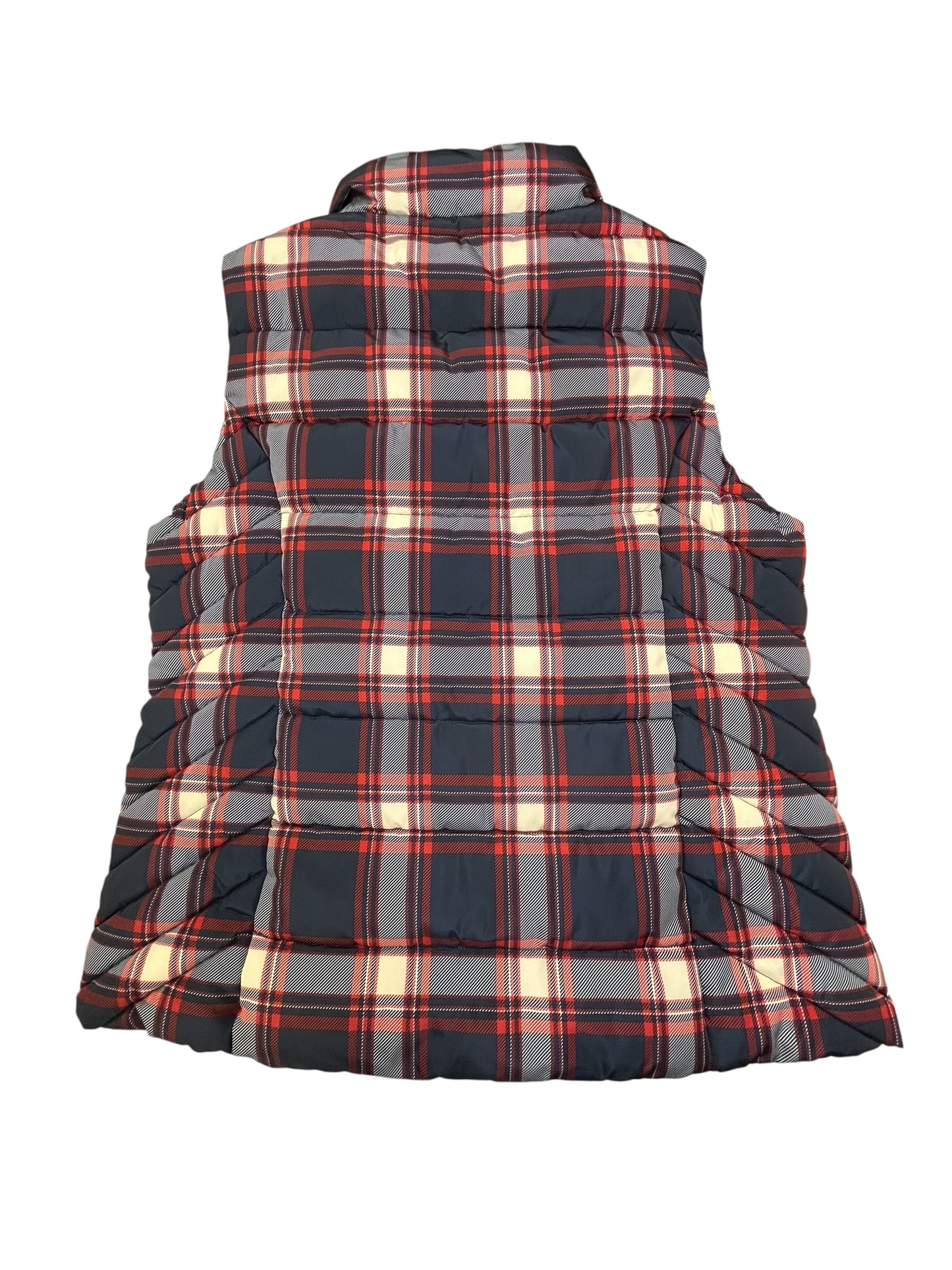 Vest Puffer & Quilted By Tommy Hilfiger In Plaid Pattern, Size:L