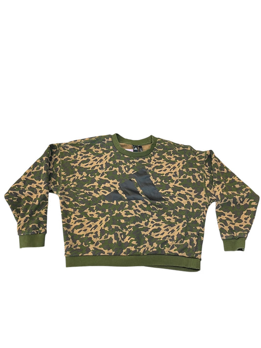 Sweatshirt Crewneck By Adidas In Camouflage Print, Size:M