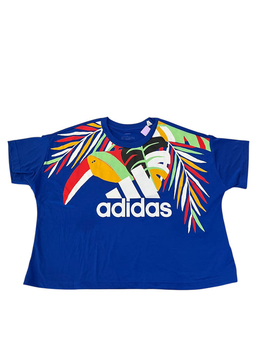Top Ss By Adidas In Blue, Size:L