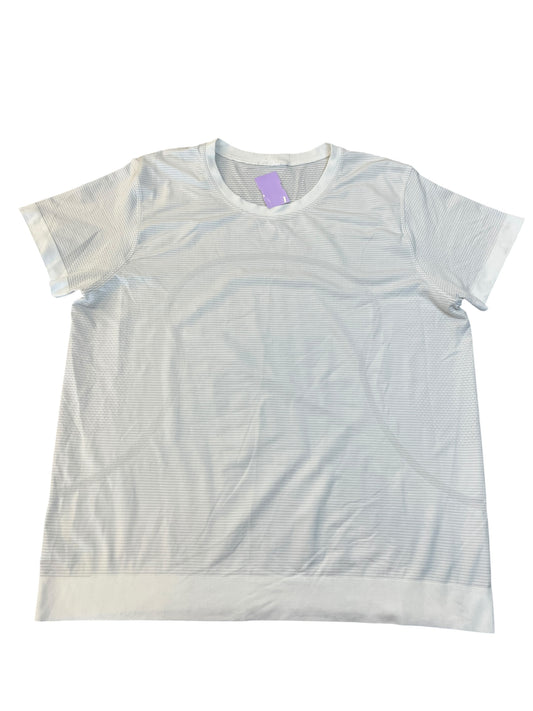 Athletic Top Ss By Lululemon In White, Size:L