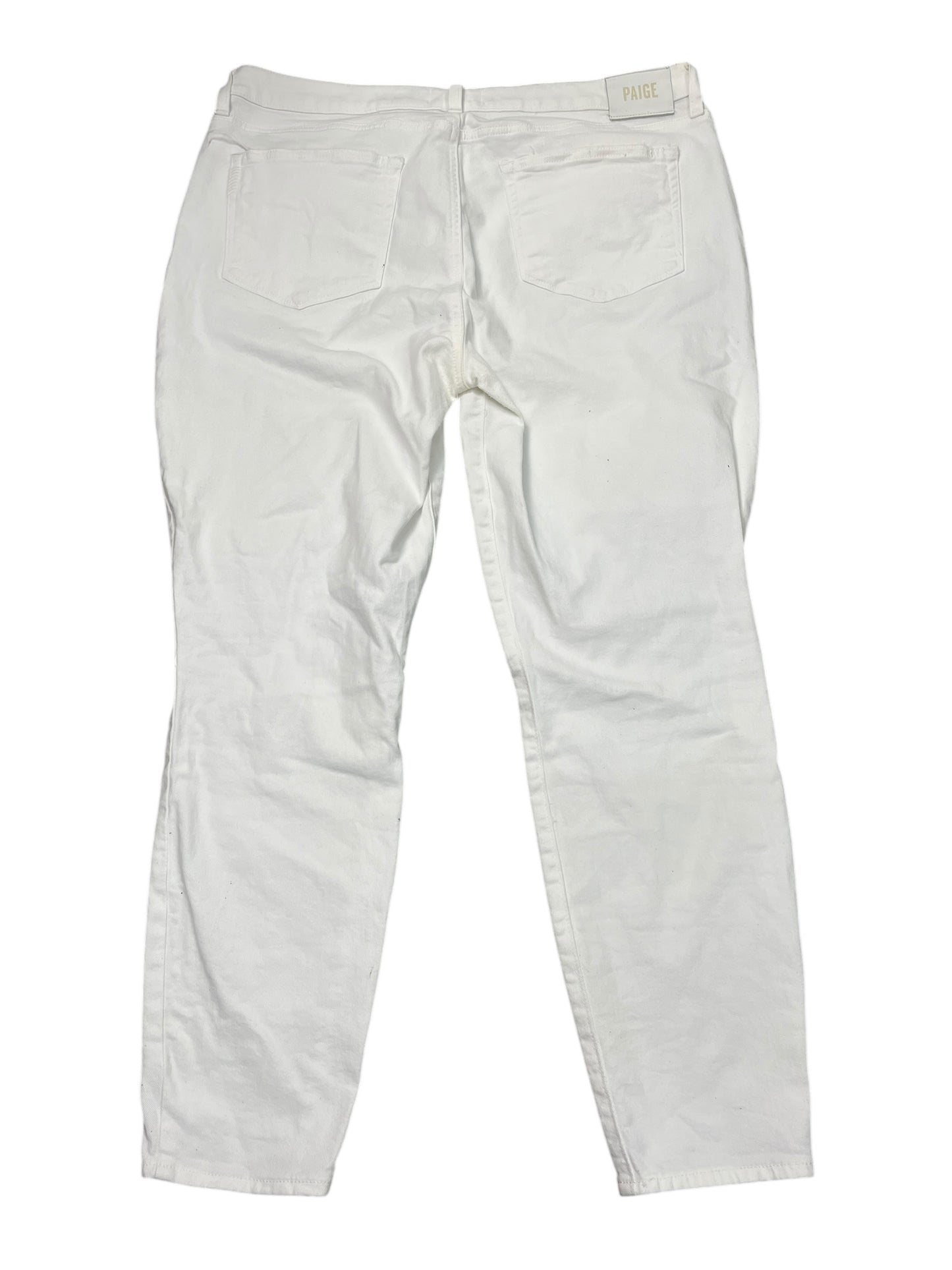 Jeans Straight By Paige In White Denim, Size:18