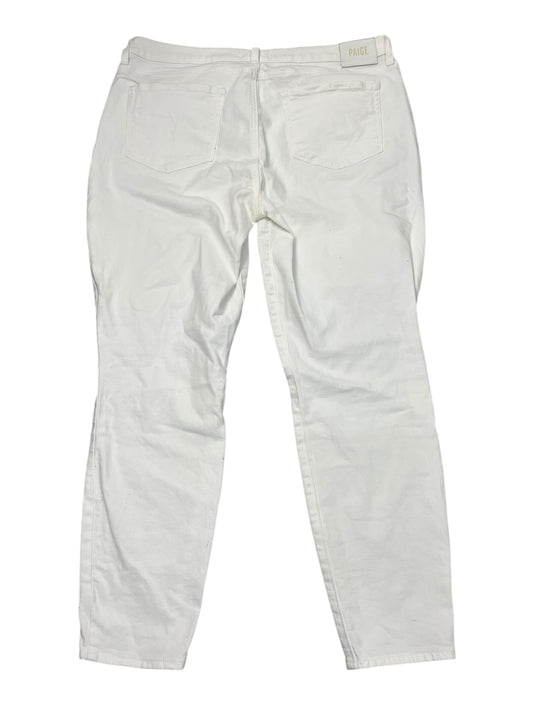 Jeans Straight By Paige In White Denim, Size:18