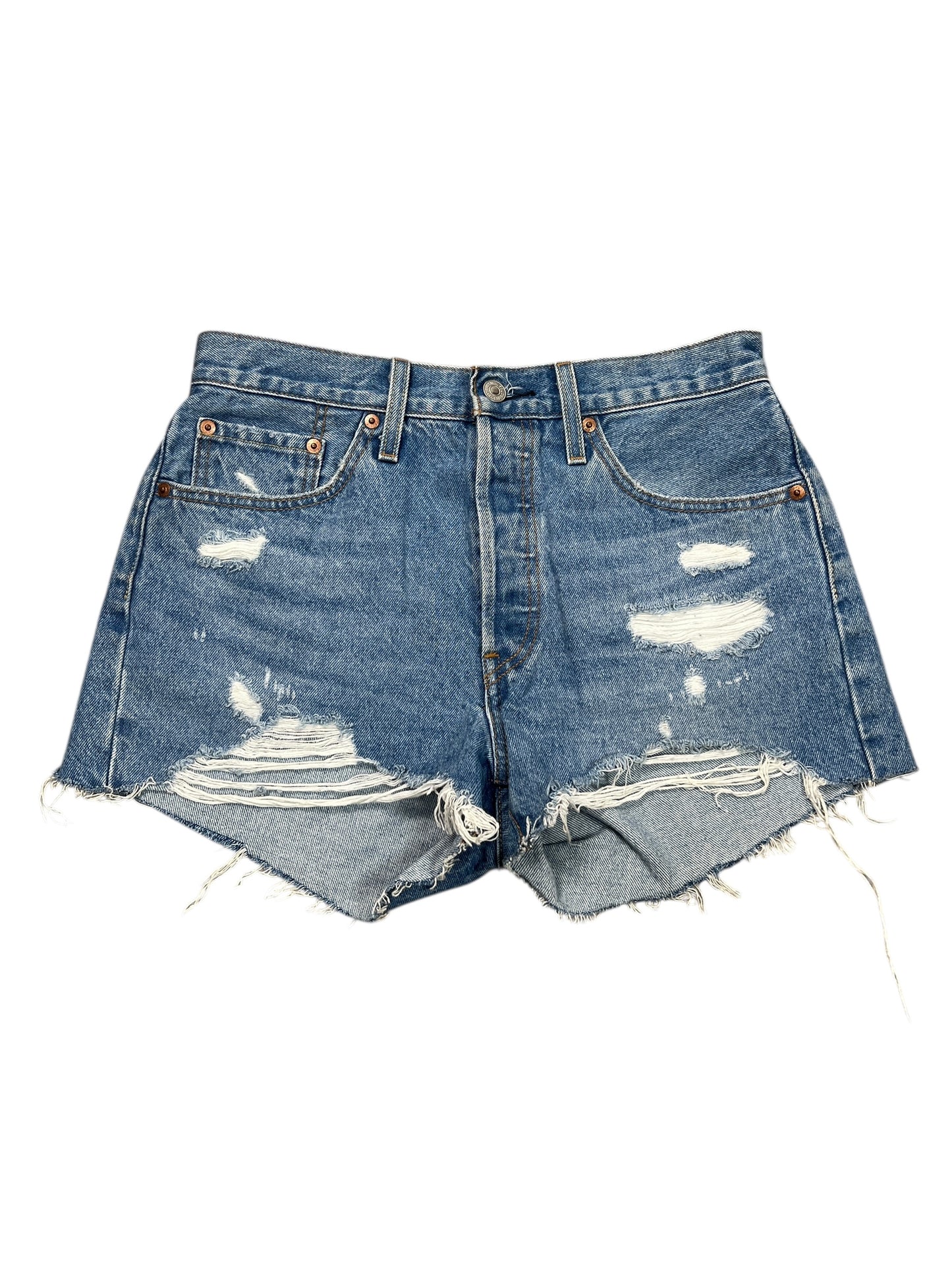 Shorts By Levis In Blue Denim, Size:S