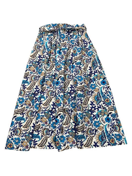 Skirt Maxi By Talbots In Blue & White, Size:Xl