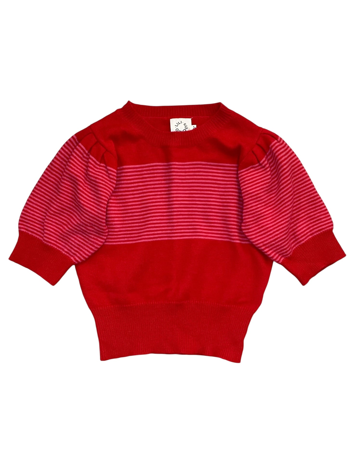 Sweater Ss By Lili Sidonio In Pink & Red, Size:M