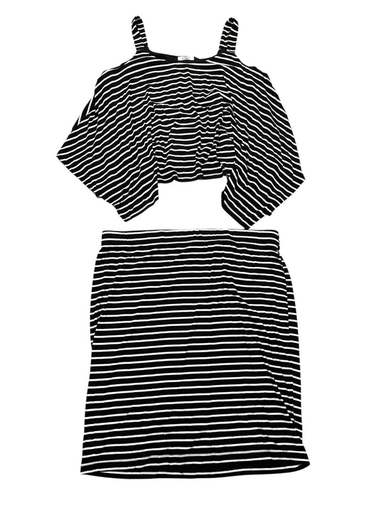 Skirt Set 2Pc By Cato In Black, Size:Xl