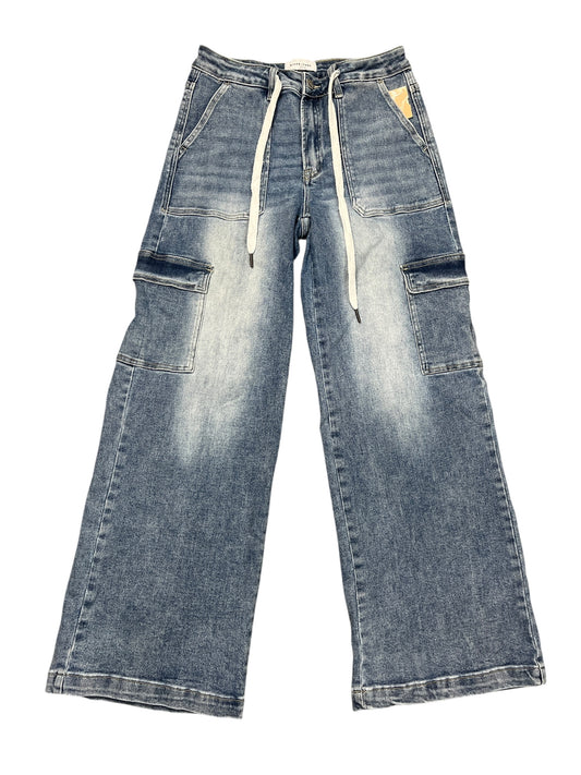 Jeans Wide Leg By Risen In Blue Denim, Size:10