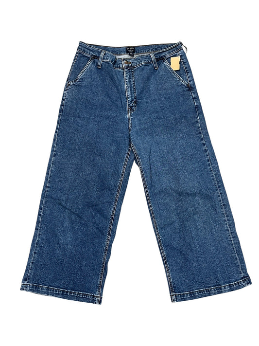 Jeans Wide Leg By J. Crew In Blue Denim, Size:14