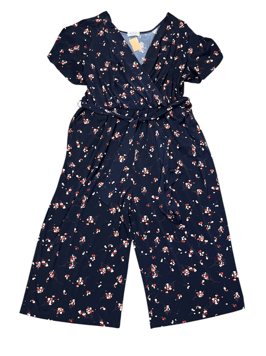 Jumpsuit By Kaleigh In Navy, Size:2X