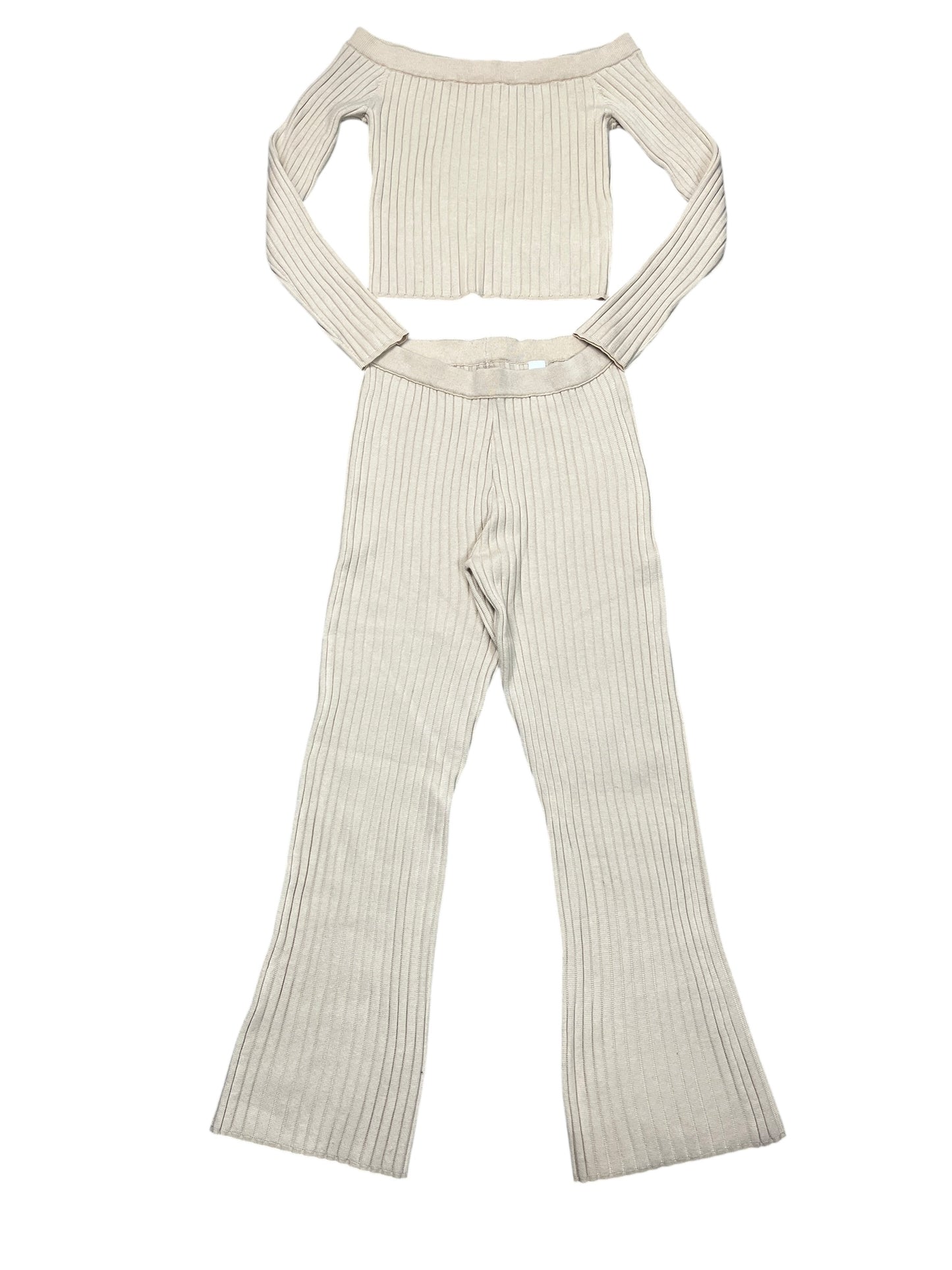 Pants Set 2Pc By Aerie In Beige, Size:M