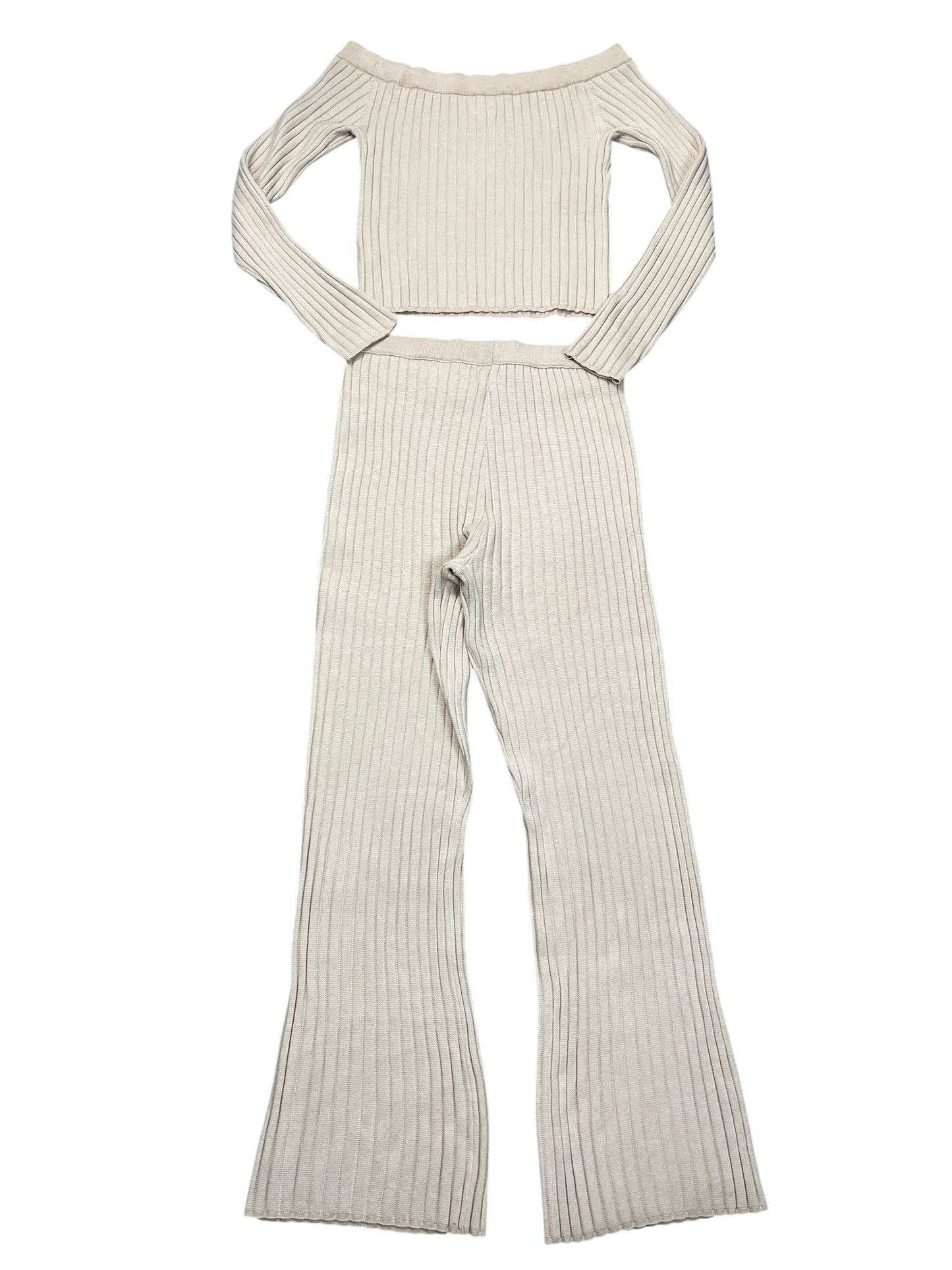 Pants Set 2Pc By Aerie In Beige, Size:M