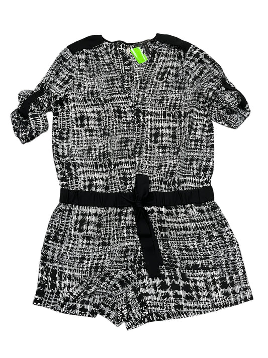 Romper By Bcbgmaxazria In Black & Cream, Size:S