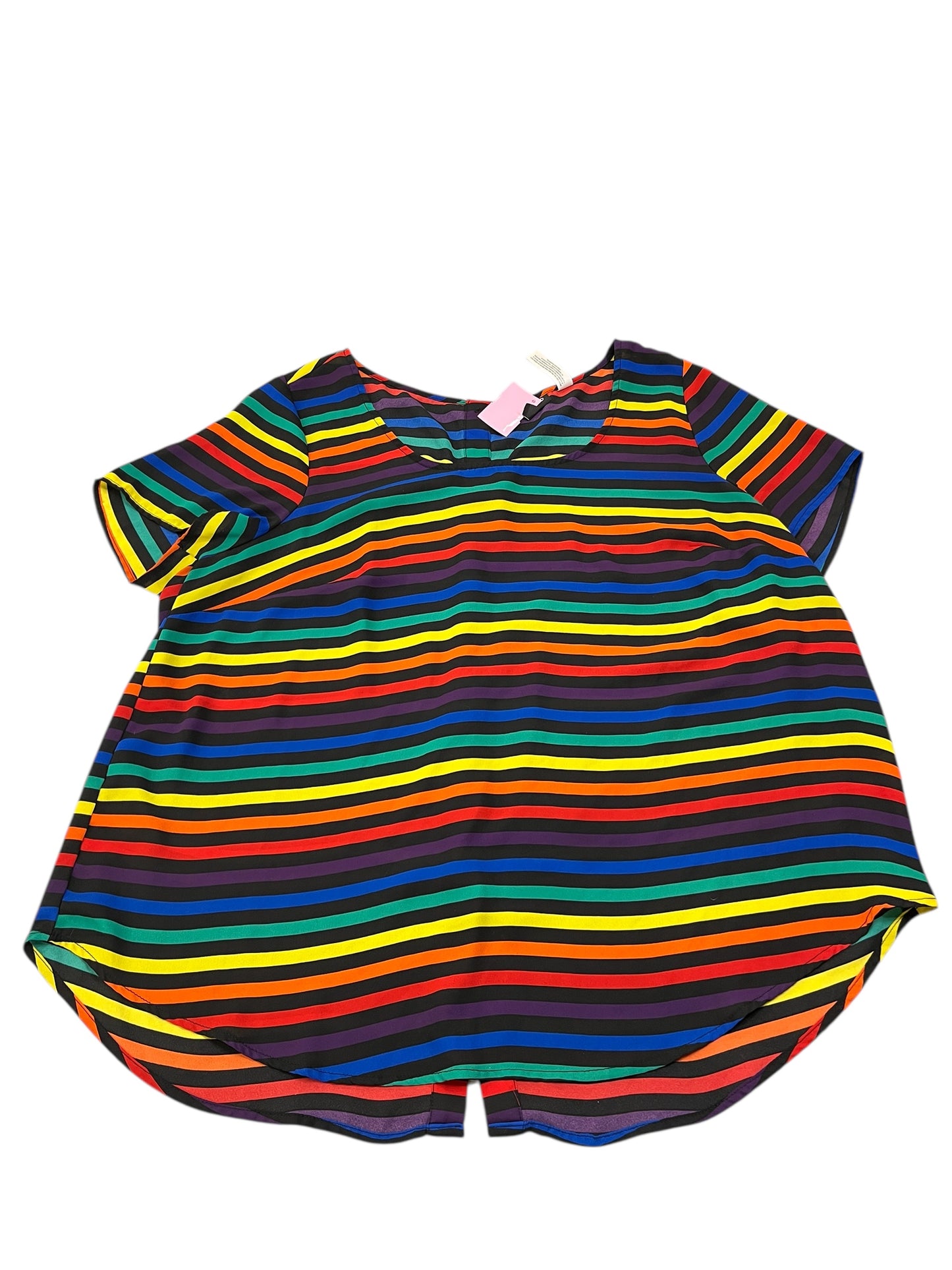 Top Ss By Torrid In Rainbow Print, Size:L