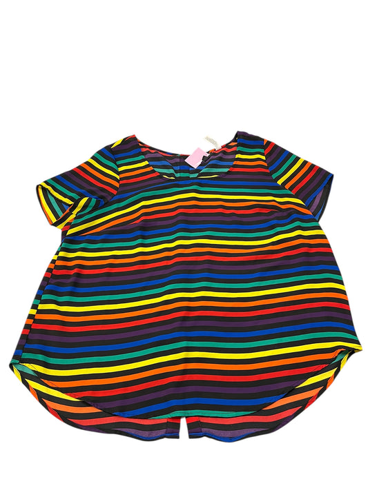 Top Ss By Torrid In Rainbow Print, Size:L