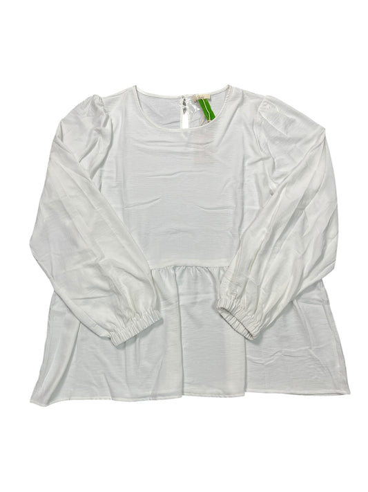 Top Ls By OTT In White, Size:3X