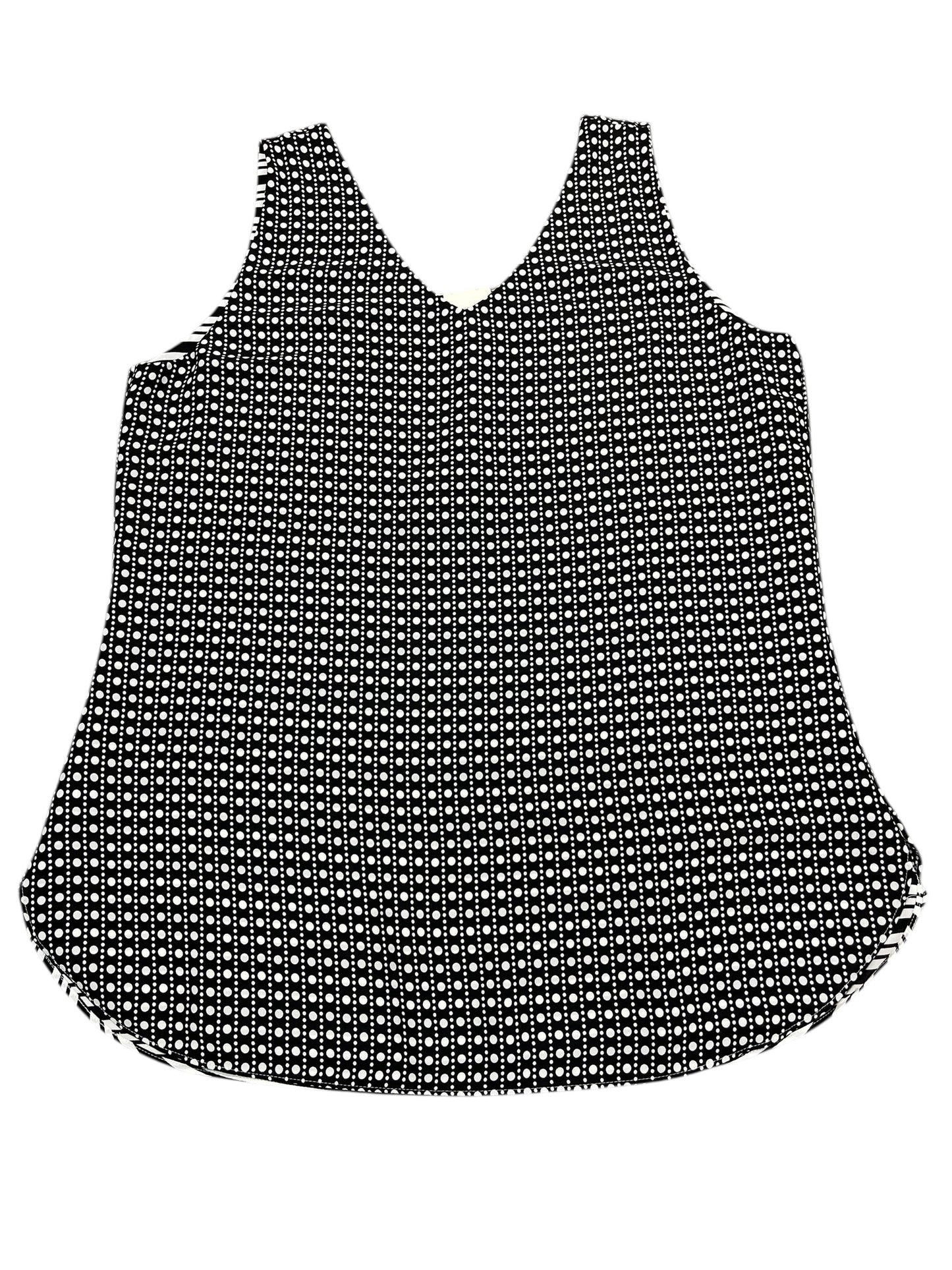 Blouse Sleeveless By Chicos In Black & White, Size:M