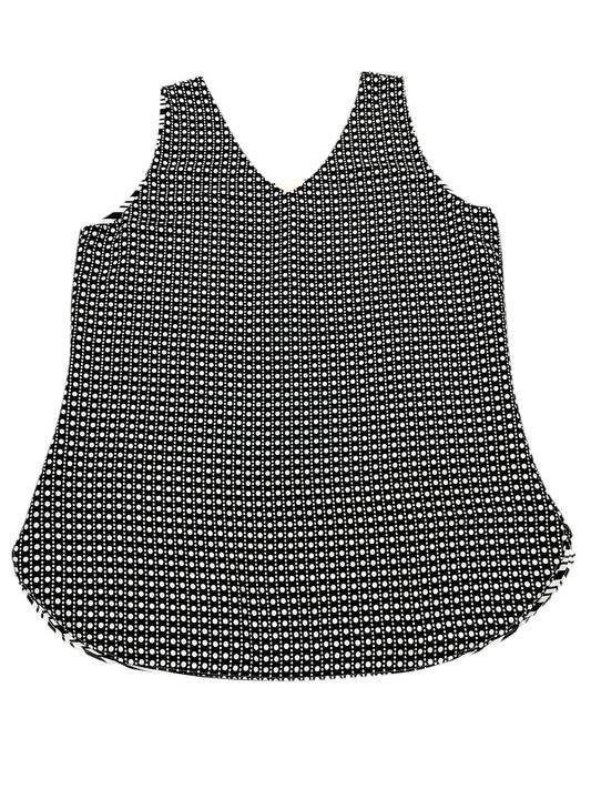 Blouse Sleeveless By Chicos In Black & White, Size:M