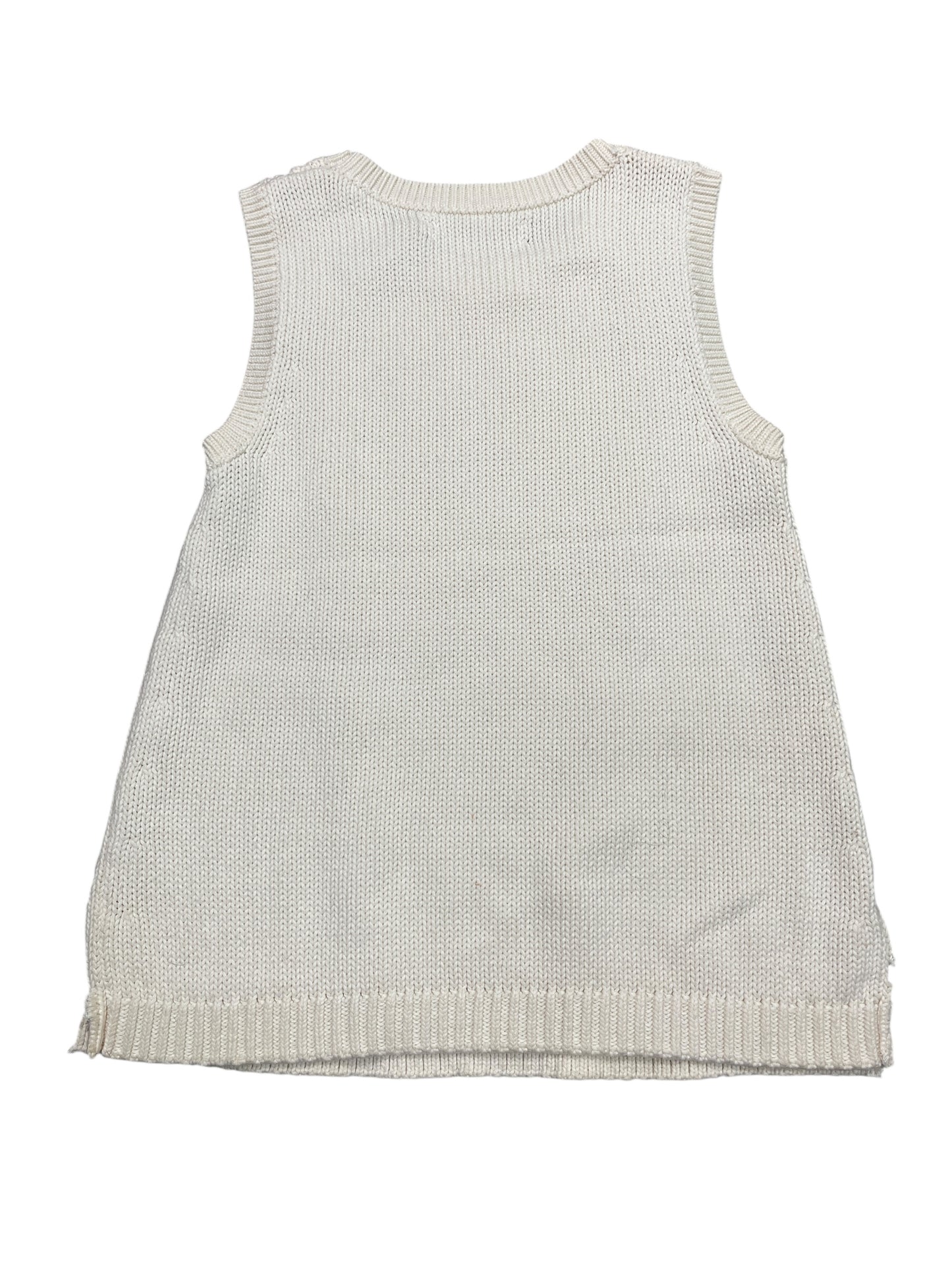 Vest Sweater By Loft In White, Size:Xs