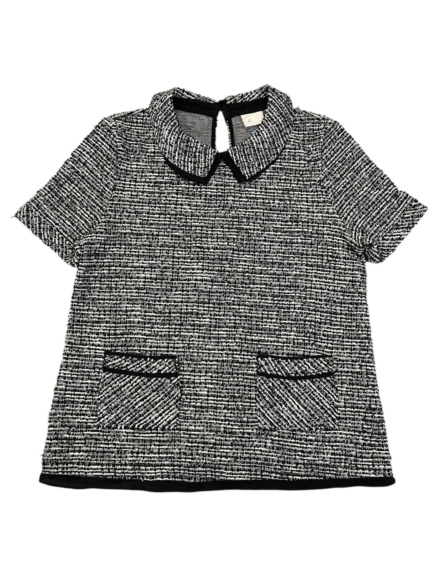 Blouse Ss By 9H15 In Black & White, Size:S