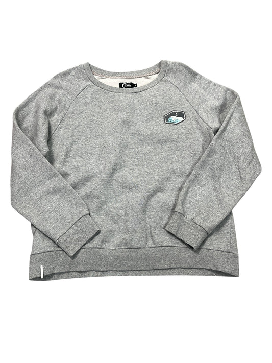 Athletic Sweatshirt Crewneck By Zyia In Grey, Size:L