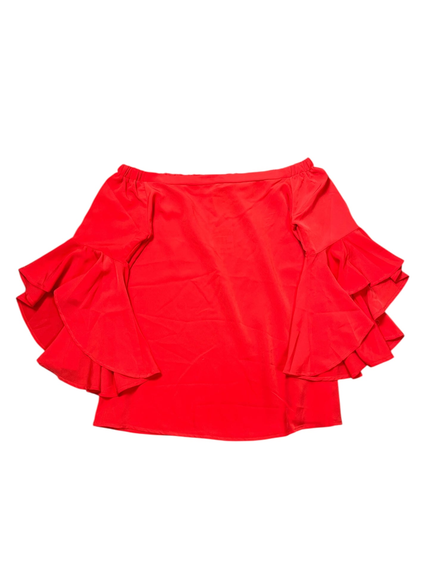 Blouse 3/4 Sleeve By Ee Some In Red, Size:M