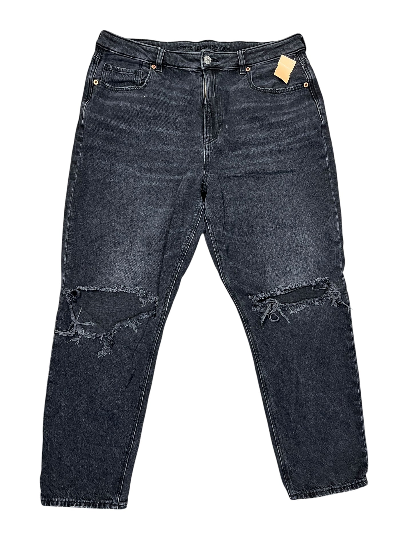 Jeans Boyfriend By American Eagle In Black, Size:16