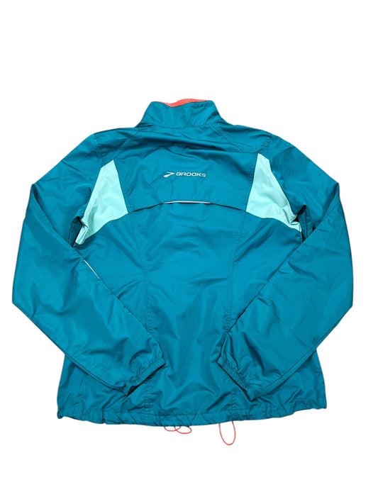 Athletic Jacket By Brooks In Blue, Size:S