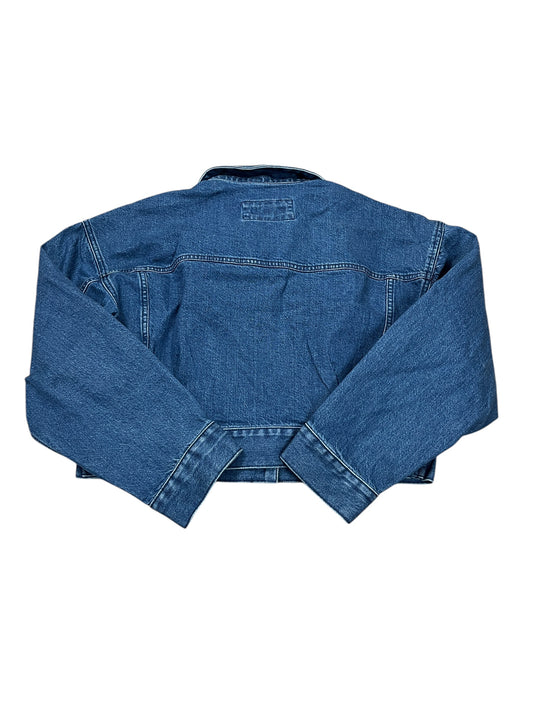 Jacket Denim By Loft In Blue Denim, Size:S
