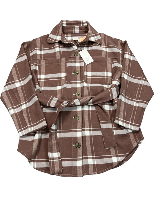 Jacket Shirt By A New Day In Brown, Size:S
