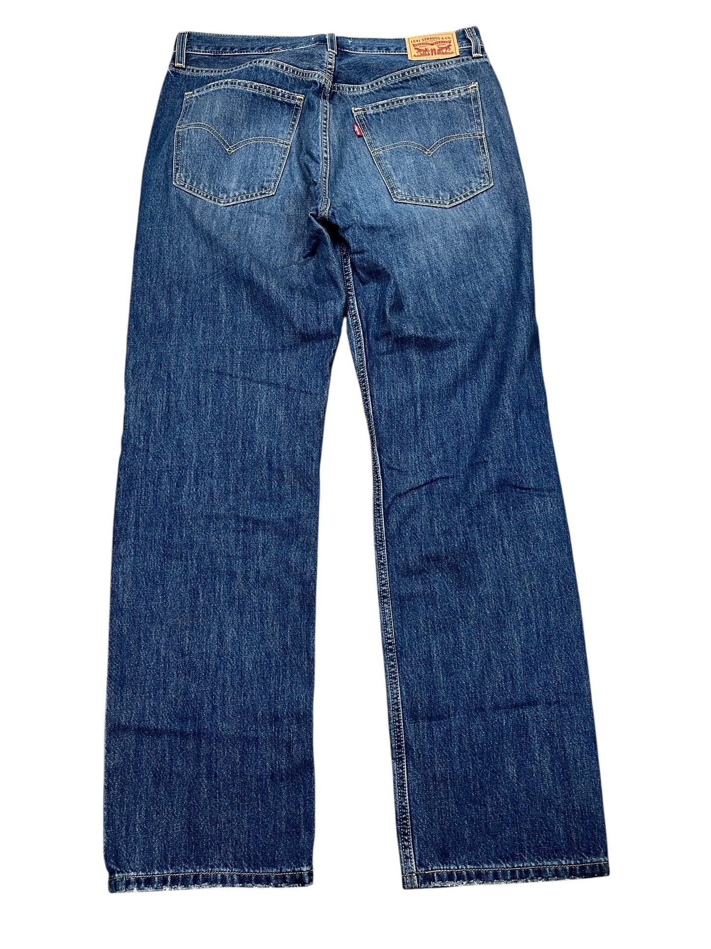 Jeans Straight By Levis In Blue Denim, Size:8