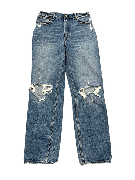 Jeans Straight By Abercrombie And Fitch In Blue Denim, Size:8