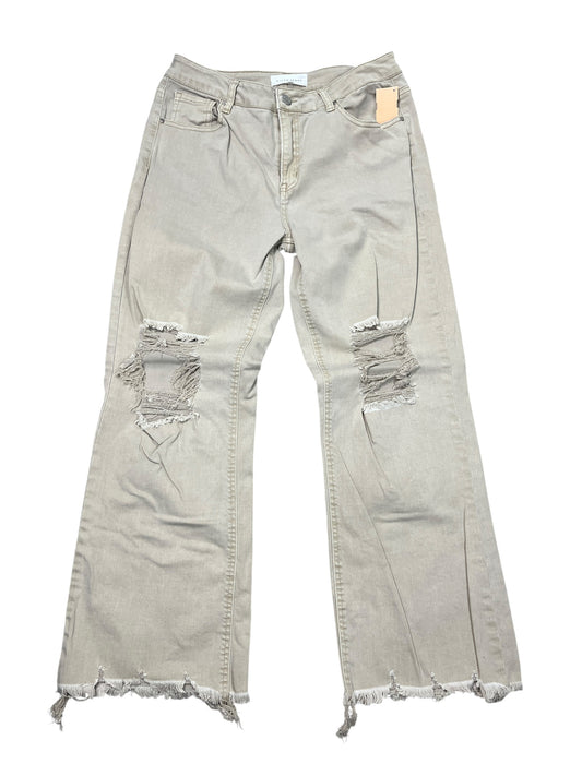 Jeans Cropped By Risen In Tan Denim, Size:8