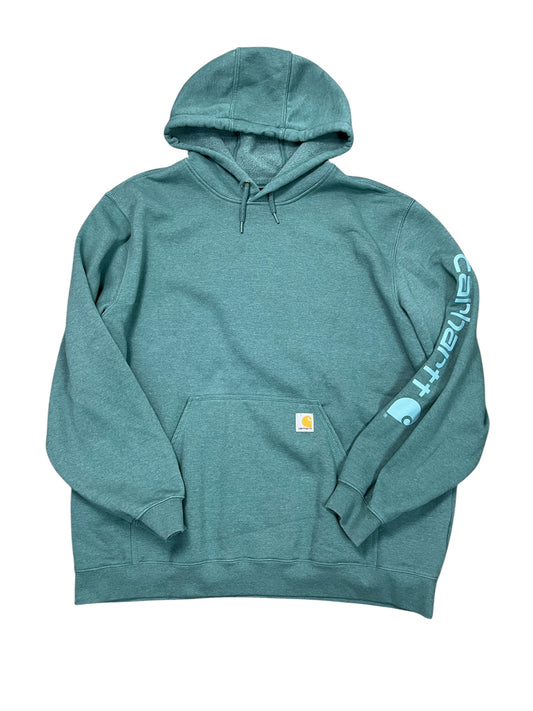 Sweatshirt Hoodie By Carhartt In Green, Size:2X