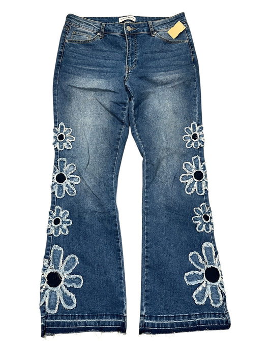 Jeans Wide Leg By Cmc In Blue Denim, Size:12