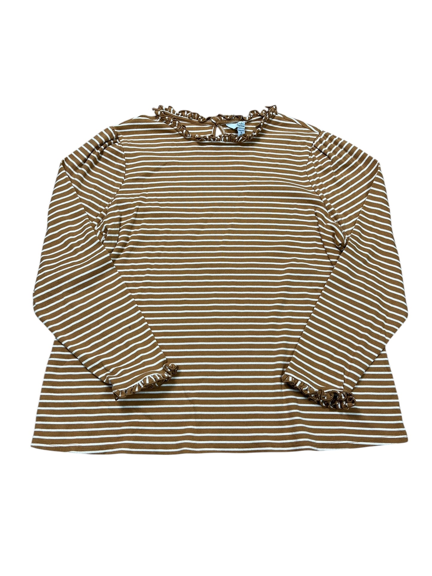 Top Ls By Croft And Barrow In Striped Pattern, Size:2X