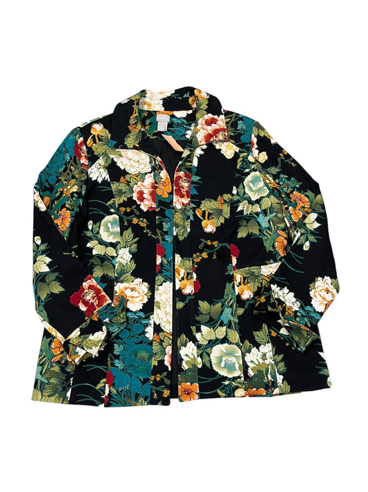 Blazer By Chicos In Floral Print, Size:L