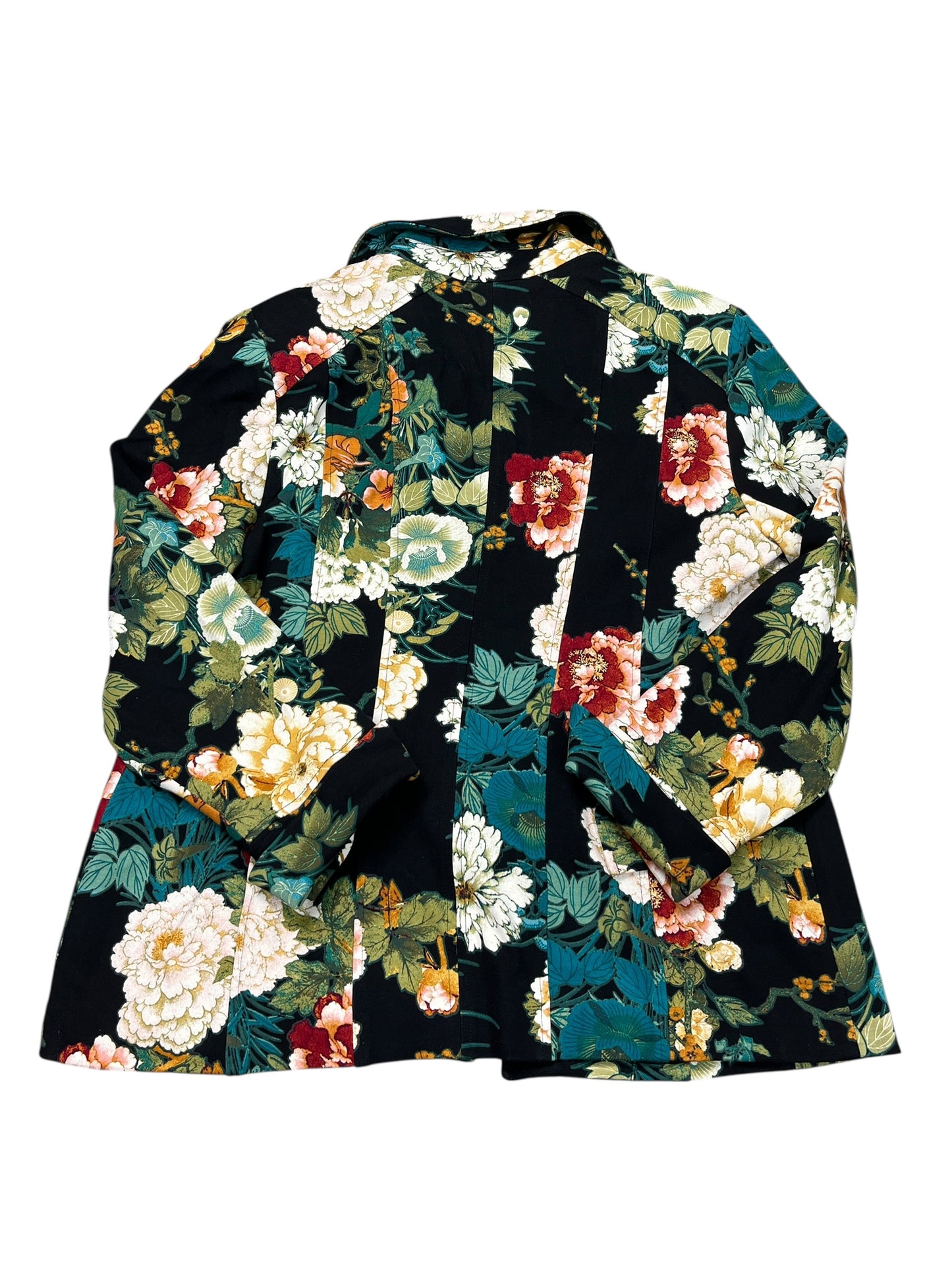 Blazer By Chicos In Floral Print, Size:L