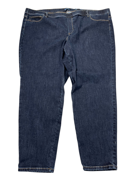 Jeans Straight By J. Jill In Blue Denim, Size:4X